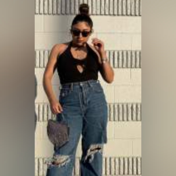 Wild Fable Super High- Rise Baggy Jean - size 00 - Picture 6 of 10